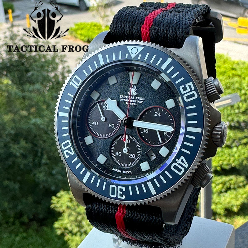 Titanium Sport Watch - Тактические титановые часы для дайвинга Frog