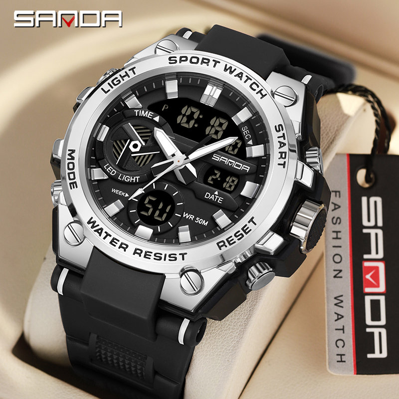 Luxury Watch G Shock - Мужские спортивные часы SANDA G‑Style, водонепроницаемые