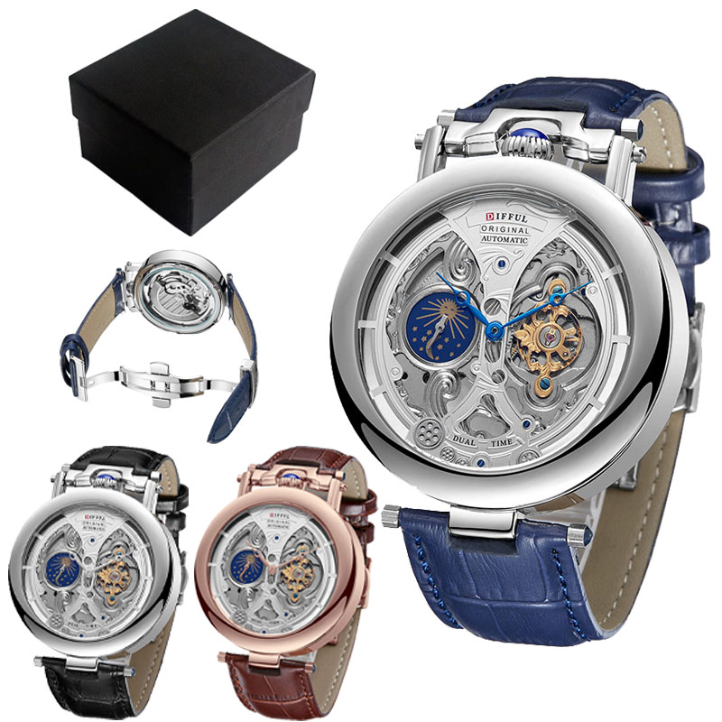 Tourbillon Movement Watch - DIFFUL Роскошные механические мужские наручные часы