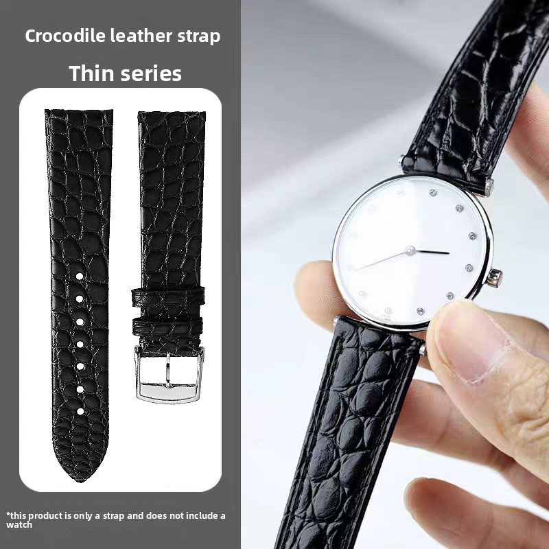 Dress Watch Ultra Thin - Ультратонкий ремешок из мягкой крокодиловой кожи