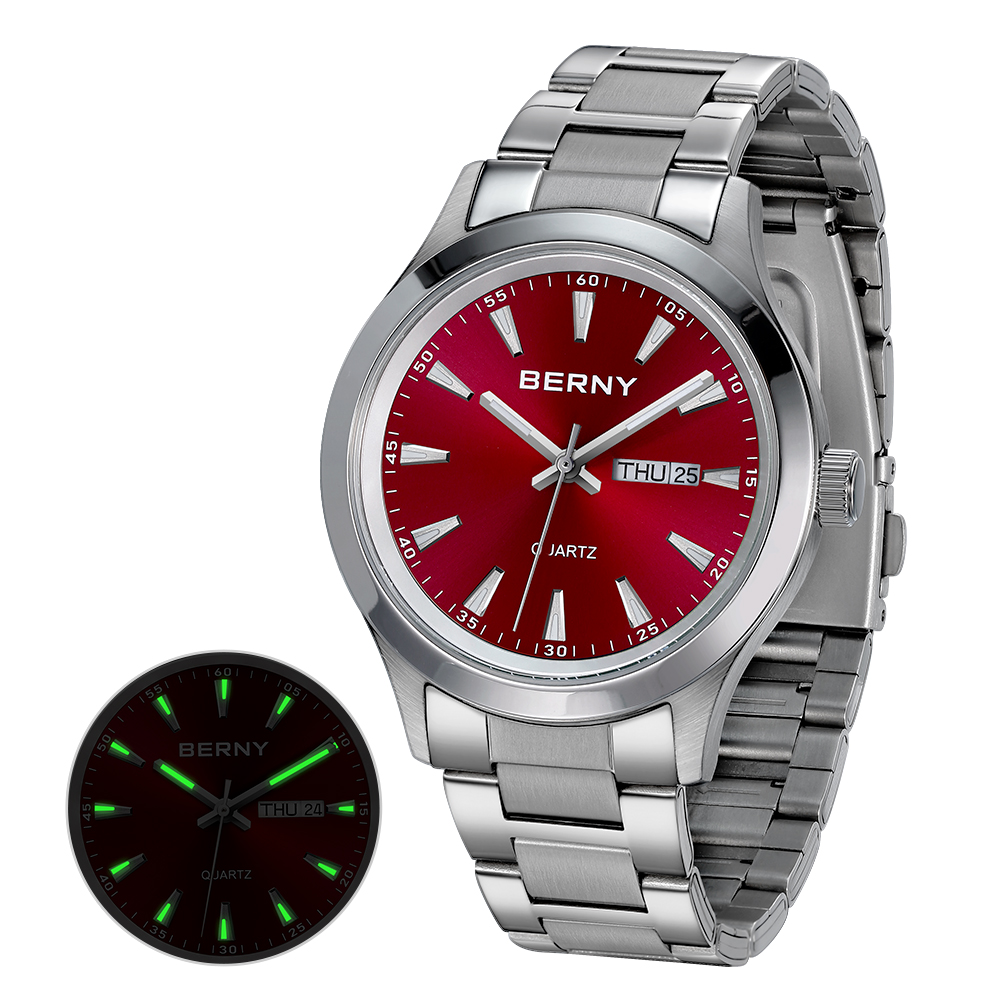Dress Watch Ultra Thin - Мужские кварцевые часы с календарем, из