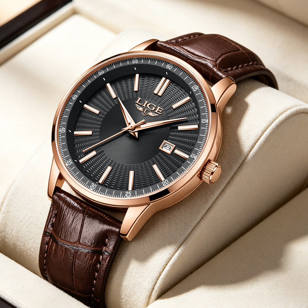 Luxury Watch Name - LIGE: Роскошные мужские часы премиум-класса, деловые