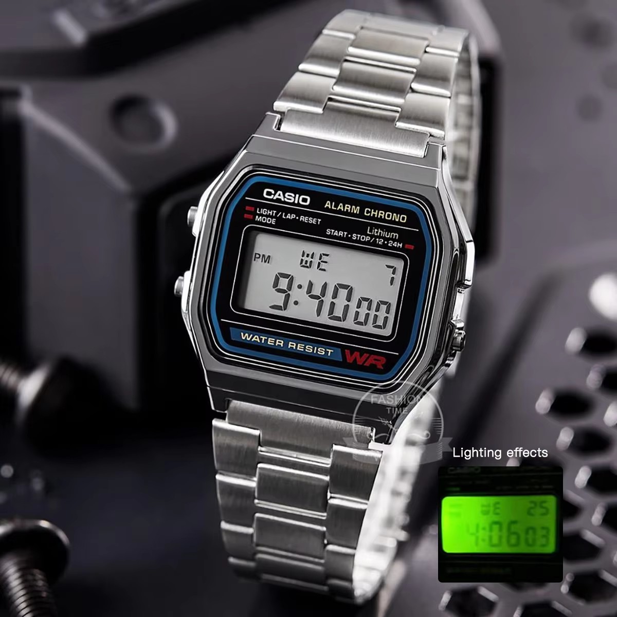Luxury Watch Casio - Часы Casio, серебристые, мужской набор, брендовые,