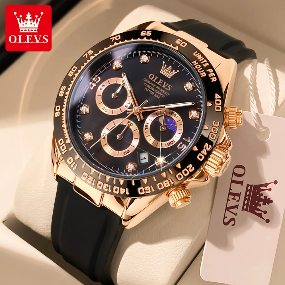 Luxury Watch Name - OLEVS 2875 Мужские часы-хронограф с 24-часовым