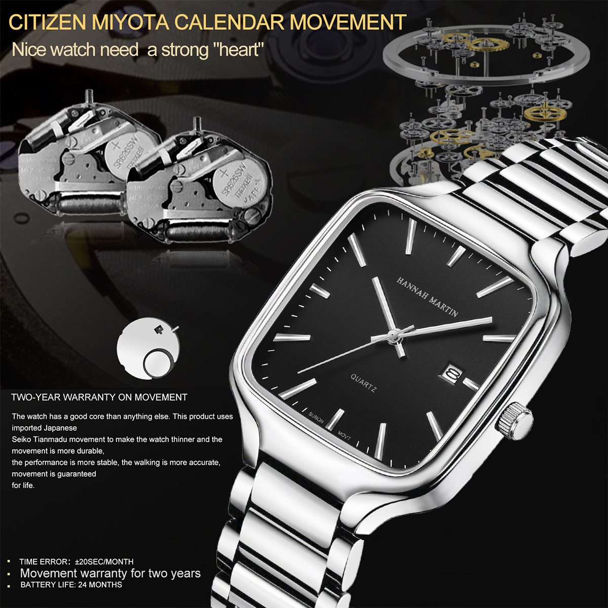 Мужские кварцевые часы HANNAH  – обзор и цена Luxury Watch Japan