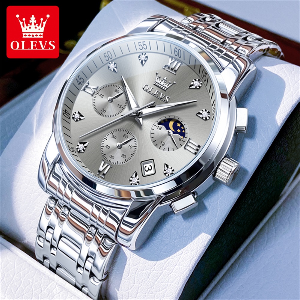 OLEVS 2858 Кварцевые часы для  – обзор и цена Luxury Watch Men