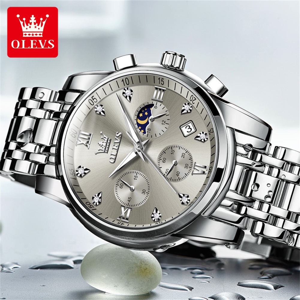 OLEVS 2858 Кварцевые часы для  – обзор и цена Luxury Watch Men