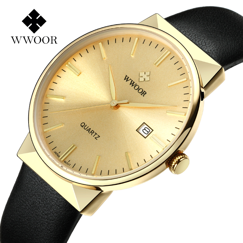 WWOOR мужские часы лучший брен – обзор и цена Luxury Watch Gold And Black