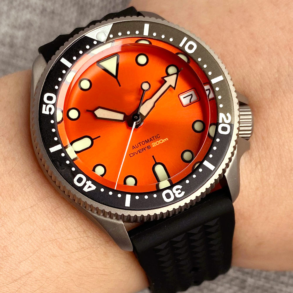 37 мм 65 г Титан 20 АТМ Дайвер – обзор и цена Titanium Sport Watch