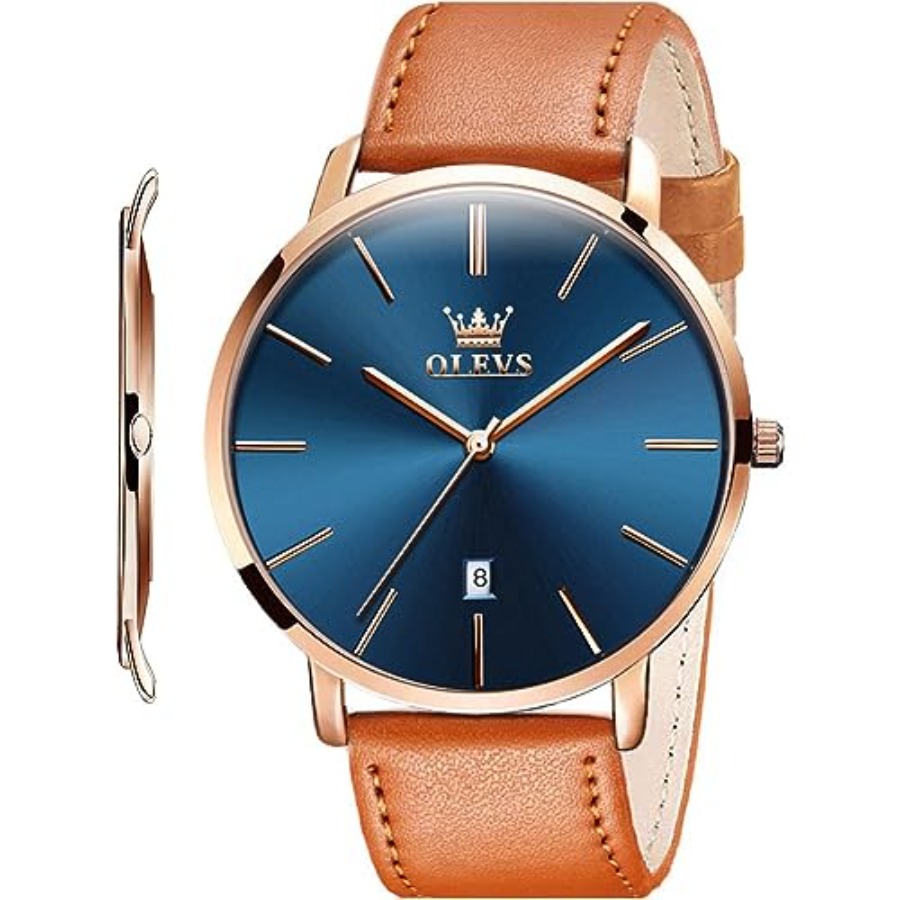Мужские кожаные часы OLEVS, че – обзор и цена Dress Watch Ultra Thin