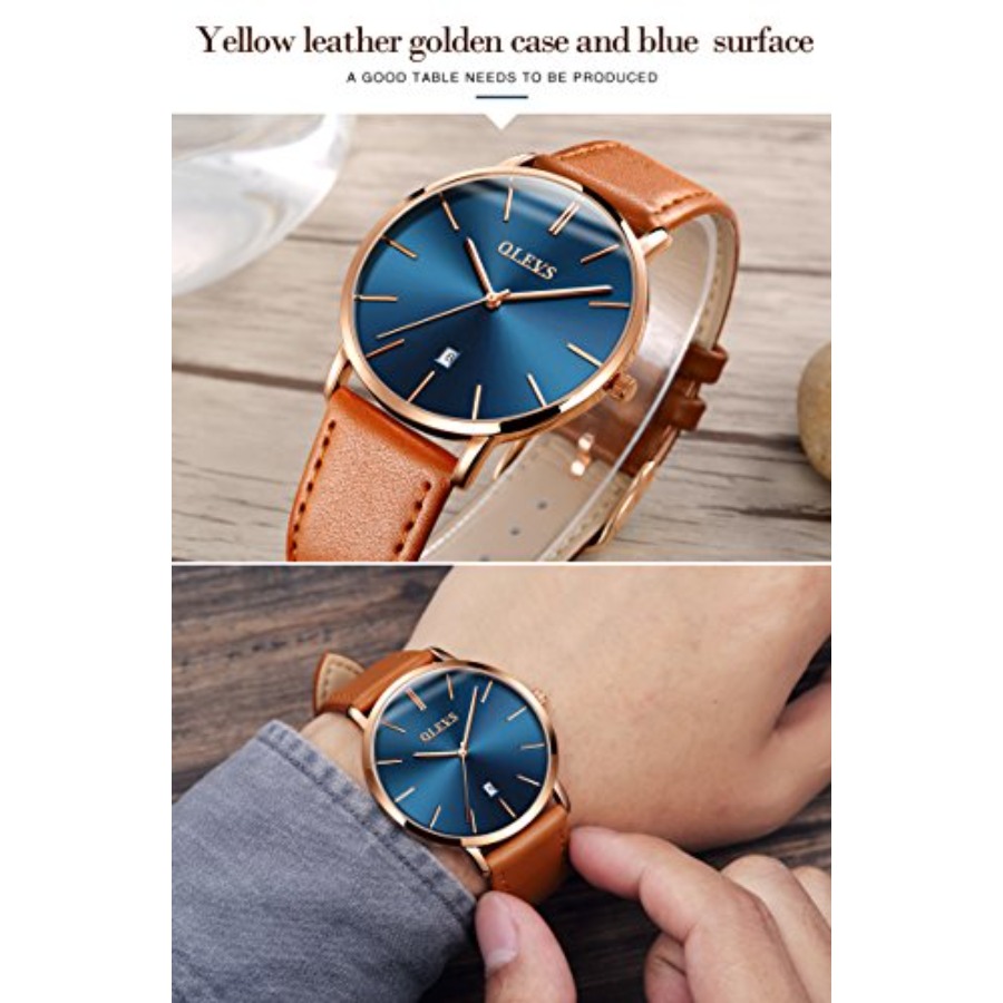 Мужские кожаные часы OLEVS, че – обзор и цена Dress Watch Ultra Thin