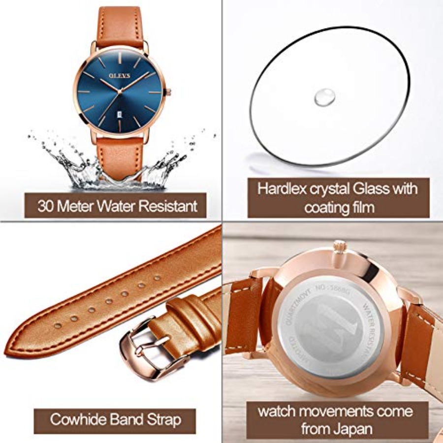 Мужские кожаные часы OLEVS, че – обзор и цена Dress Watch Ultra Thin